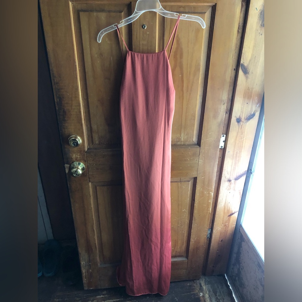 Forever 21 Rust Spaghetti-Strap Maxi Dress